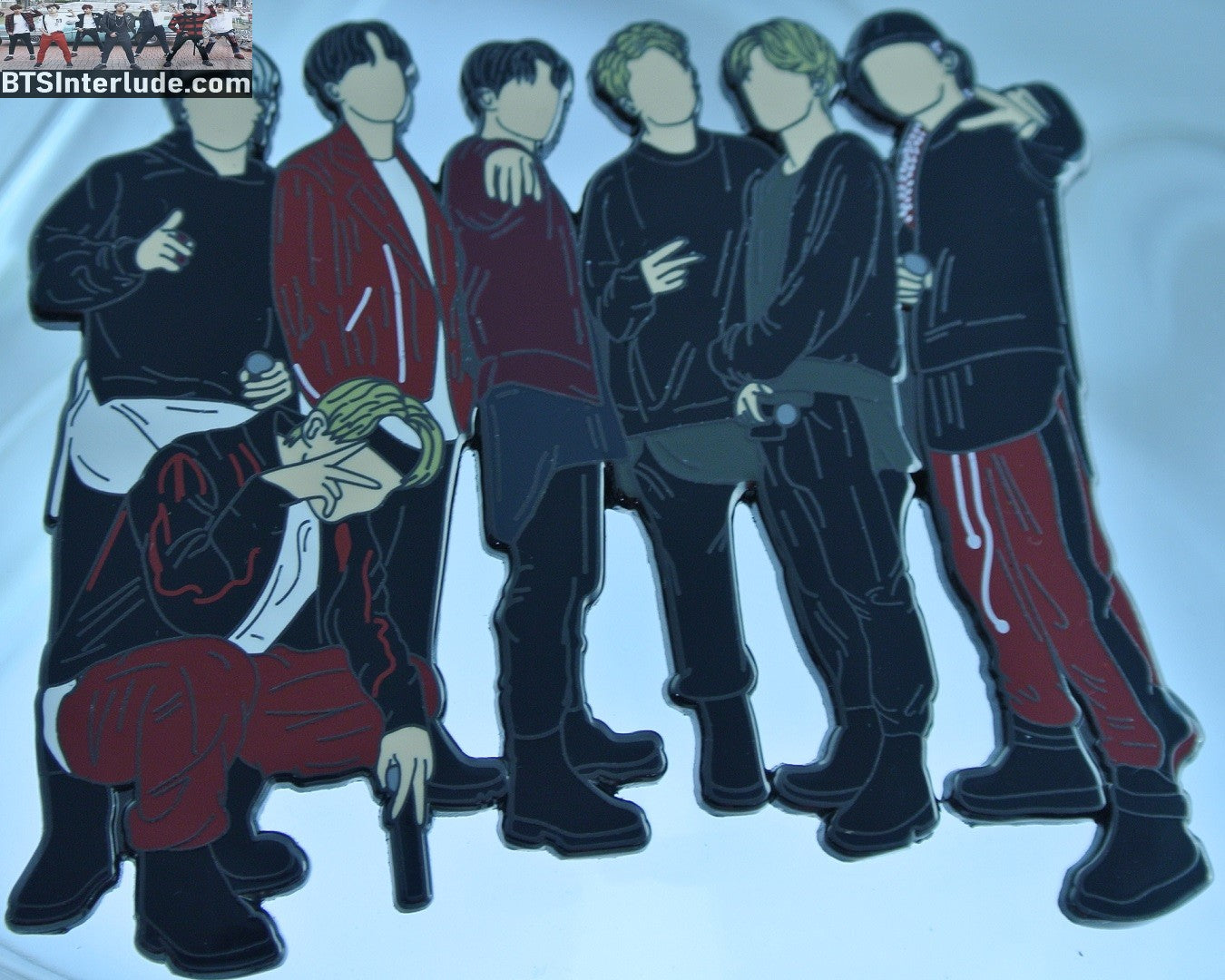 BTS PIN ENAMEL GUNMETAL GROUP MIC DROP OT7 PINS XL JUNGKOOK V JIMIN RM J-HOPE SUGA JIN BADGE BUTTON