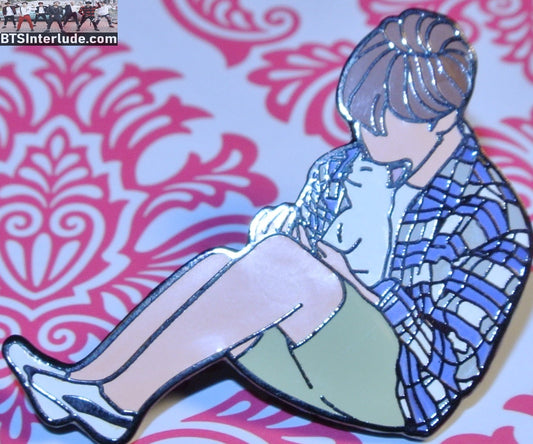 BTS PIN ENAMEL GUNMETAL PARK JIMIN 박지민 SERENDIPITY THEME WHITE CAT ZOMG BUNNIE PINS BADGE BUTTON