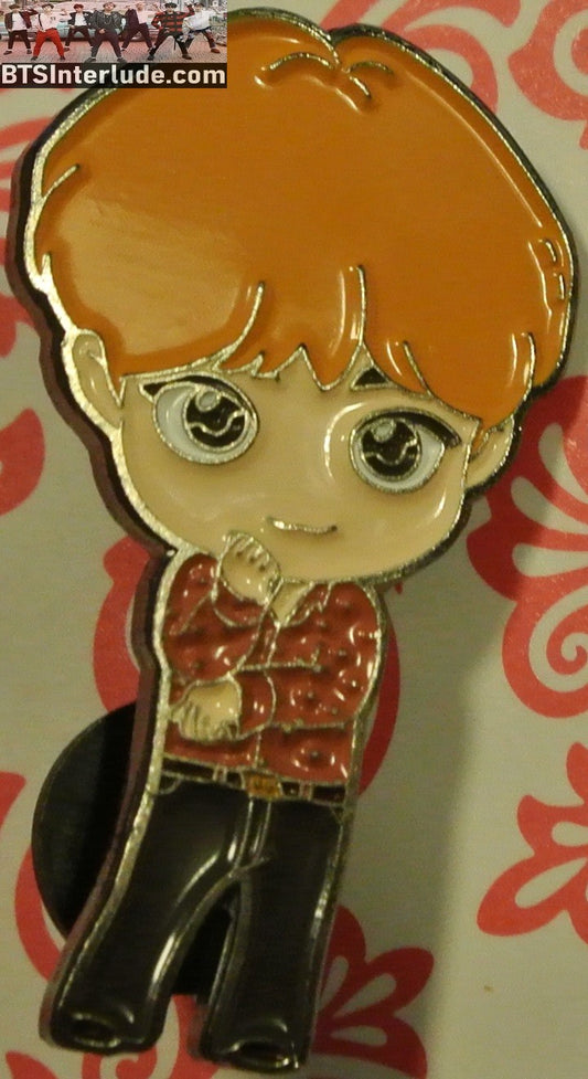 BTS PIN ENAMEL GUNMETAL JIN KIM SEOKJIN 김석진 DYNAMITE MUSIC VIDEO BADGE BUTTON