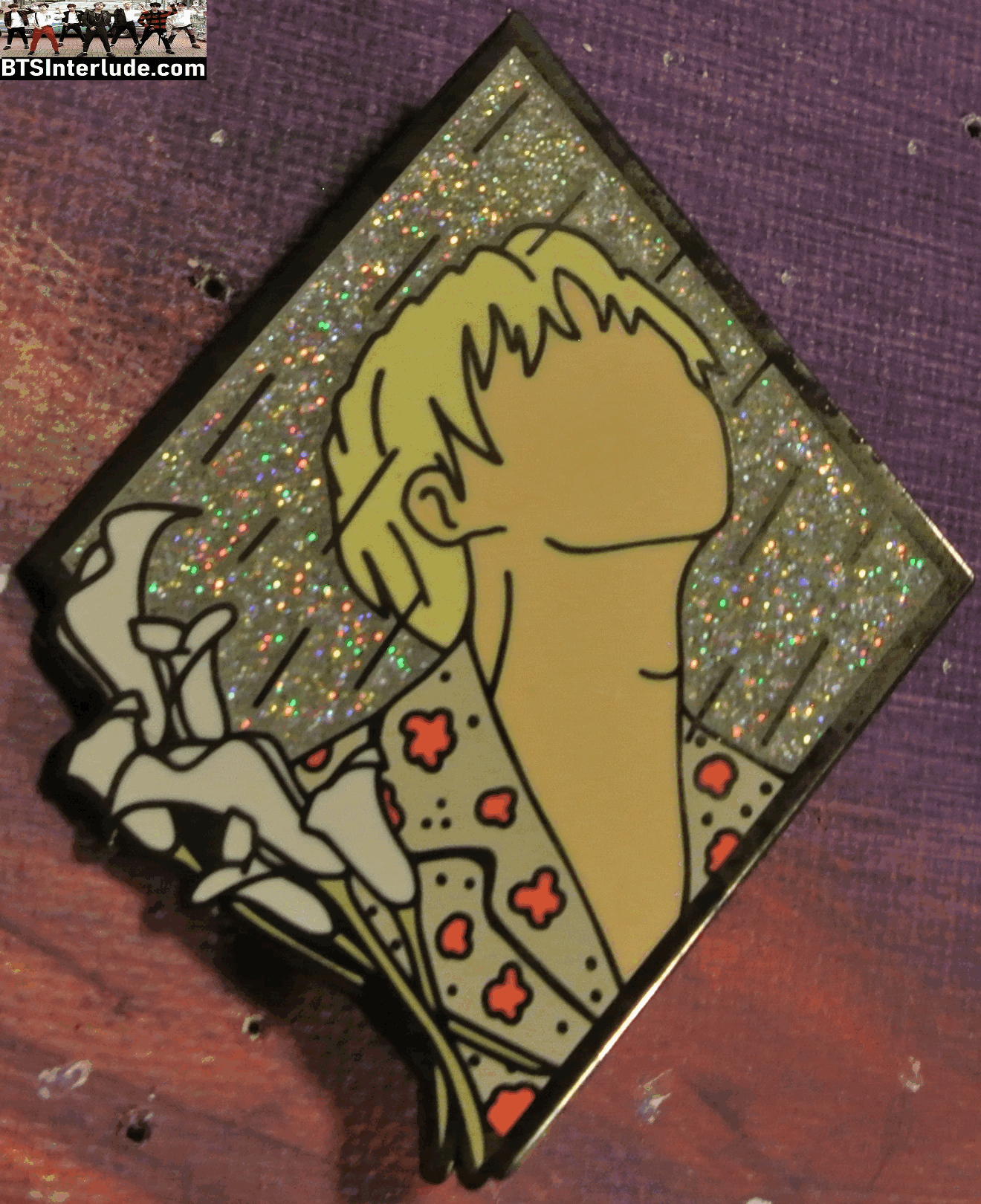 BTS PIN ENAMEL GUNMETAL JIN KIM SEOKJIN 김석진 EPIPHANY THEME DIAMOND VERY NICE PINS BADGE BUTTON