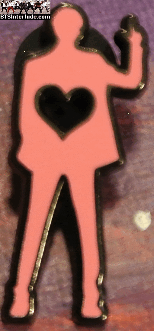BTS PIN ENAMEL GUNMETAL JEON JUNGKOOK 전정국 PINK BOY WITH LUV HEART LIGHTERS FLAME PINS BADGE BUTTON