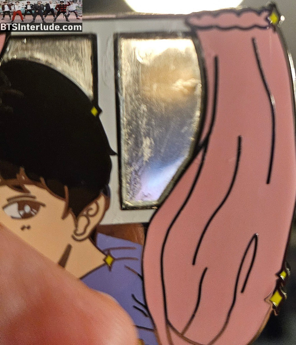 BTS PIN ENAMEL GUNMETAL JEON JUNGKOOK 전정국 CHIBI EUPHORIA WINDOW LYRICS QUAPHADOODLE PINS WINDOW BADGE BUTTON