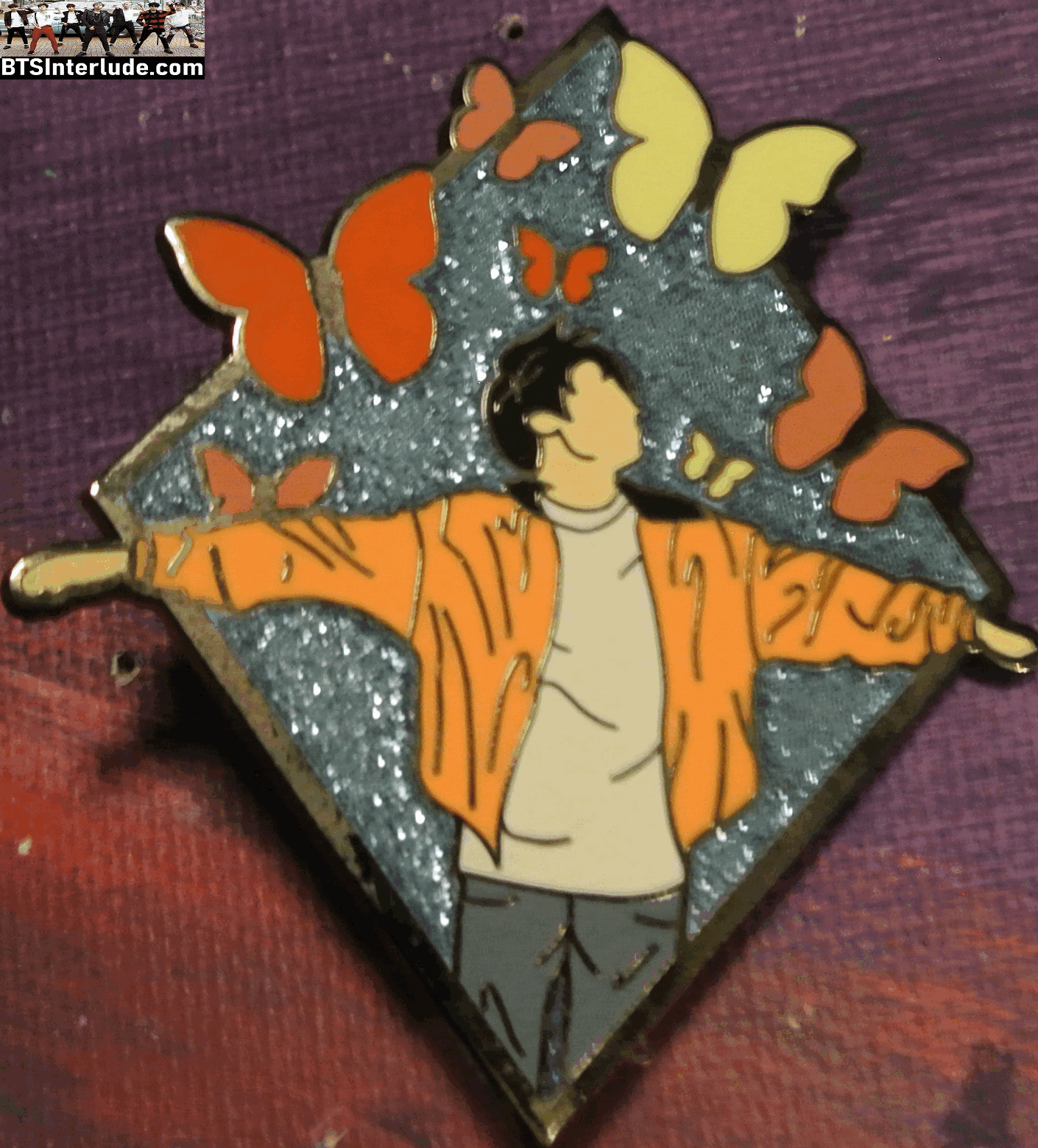 BTS PIN ENAMEL GUNMETAL JEON JUNGKOOK 전정국 EUPHORIA THEME DIAMOND VERY NICE PINS BADGE BUTTON