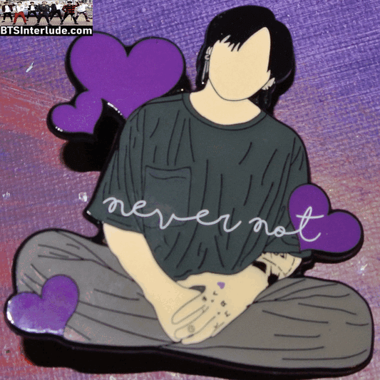 BTS PIN ENAMEL GUNMETAL JEON JUNGKOOK 전정국 NEVER NOT JUNGSH00KIEEE PINS BADGE BUTTON