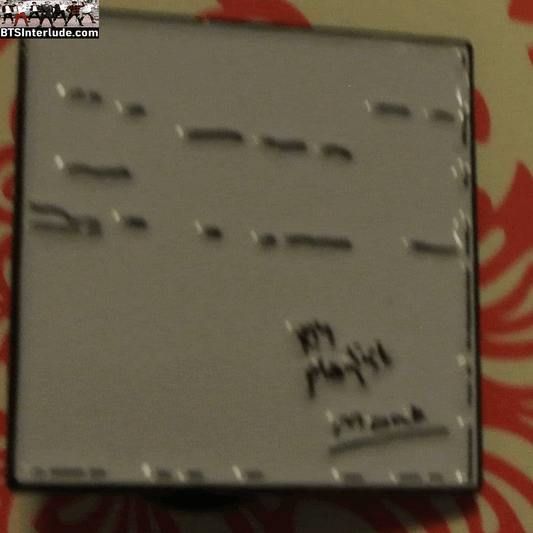 BTS PIN ENAMEL GUNMETAL RM KIM NAMJOON 김남준 MONO LETTER BADGE BUTTON