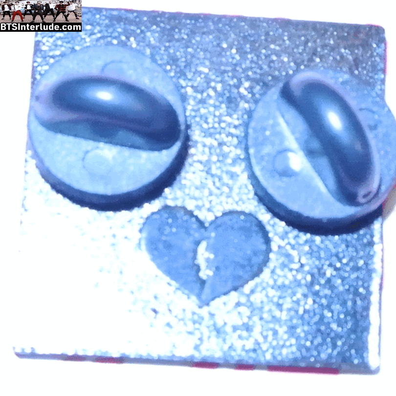 BTS PIN ENAMEL GUNMETAL RM KIM NAMJOON 김남준 MONO LETTER BADGE BUTTON