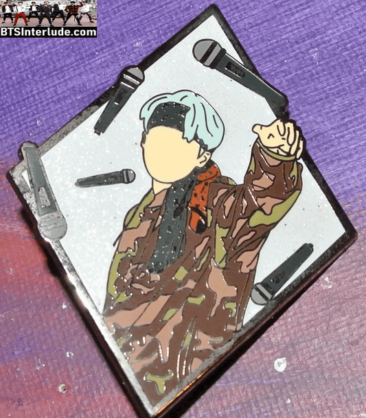 BTS PIN ENAMEL GUNMETAL SUGA MIN YOONGI 민윤기 MIC DROP DIAMOND VERY NICE PINS BADGE BUTTON