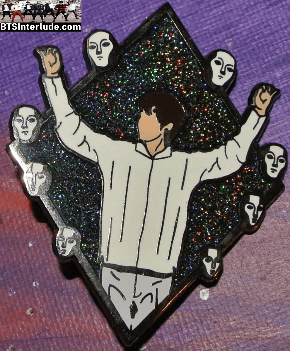 BTS PIN ENAMEL GUNMETAL V KIM TAEHYUNG 김태형 SINGULARITY DIAMOND VERY NICE PINS BADGE BUTTON