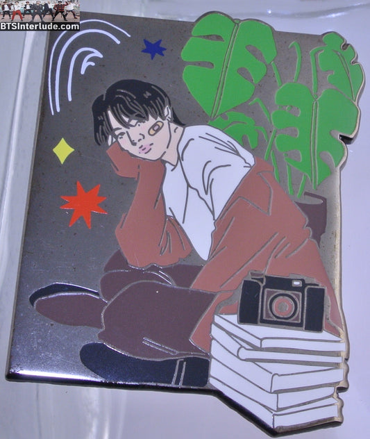 BTS PIN ENAMEL GUNMETAL V KIM TAEHYUNG 김태형 WINTER BEAR SCENERY CAMERA AEGYOHANA PINS BADGE BUTTON