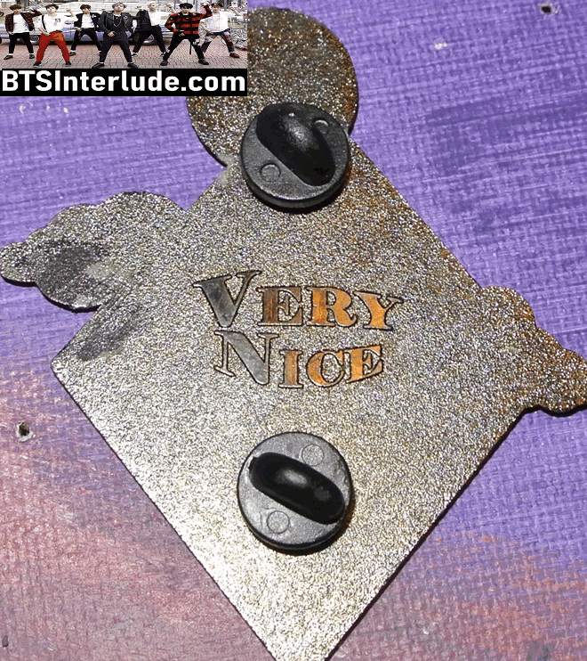 BTS PIN ENAMEL GUNMETAL V KIM TAEHYUNG 김태형 WINTER BEAR DIAMOND VERY NICE PINS BADGE BUTTON