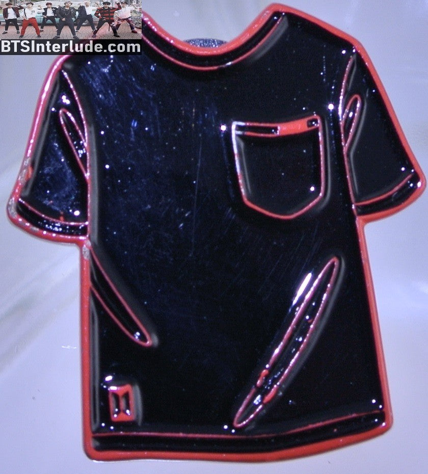 BTS PIN ENAMEL ORANGE GROUP LOVE YOURSELF BLACK T SHIRT POCKET TINY PIN CLUB PINS JUNGKOOK V JIMIN RM J-HOPE SUGA JIN BADGE BUTTON