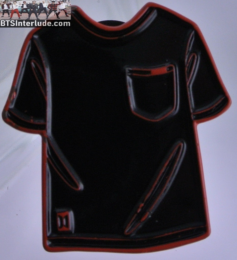 BTS PIN ENAMEL ORANGE GROUP LOVE YOURSELF BLACK T SHIRT POCKET TINY PIN CLUB PINS JUNGKOOK V JIMIN RM J-HOPE SUGA JIN BADGE BUTTON