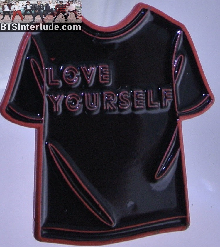 BTS PIN ENAMEL ORANGE GROUP LOVE YOURSELF LY BLACK T SHIRT TINY PIN CLUB PINS JUNGKOOK V JIMIN RM J-HOPE SUGA JIN BADGE BUTTON