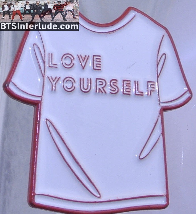 BTS PIN ENAMEL ORANGE GROUP LOVE YOURSELF LY WHITE T SHIRT TINY PIN CLUB PINS JUNGKOOK V JIMIN RM J-HOPE SUGA JIN BADGE BUTTON