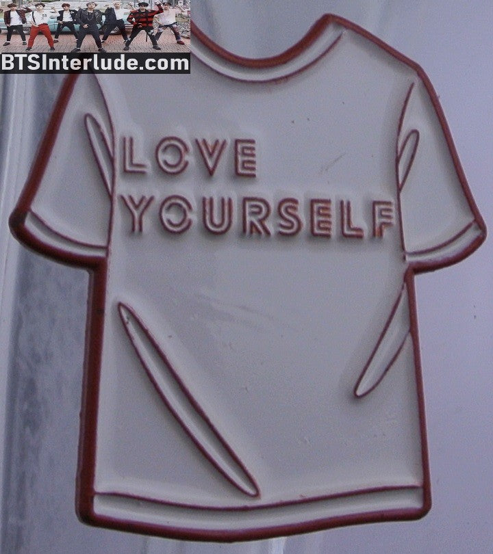 BTS PIN ENAMEL ORANGE GROUP LOVE YOURSELF LY WHITE T SHIRT TINY PIN CLUB PINS JUNGKOOK V JIMIN RM J-HOPE SUGA JIN BADGE BUTTON