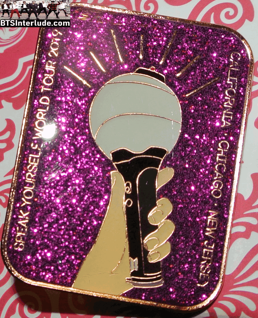 BTS PIN ENAMEL ROSE GOLD COPPER GROUP ARMY BOMB PINK LOVE YOURSELF SPEAK YOURSELF TOUR 2019 AEGYOHANA AND IO PINS 방탄소년단 JUNGKOOK V JIMIN RM J-HOPE SUGA JIN BADGE BUTTON