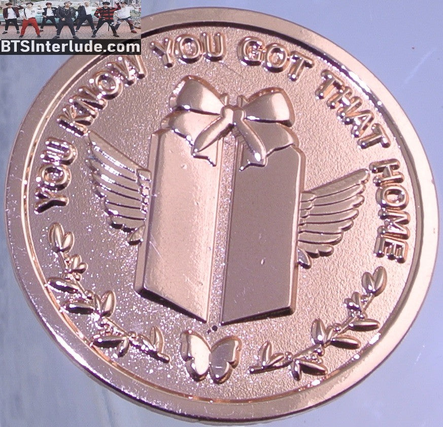 BTS PIN ENAMEL ROSE GOLD COPPER GROUP HOME THEME YOU KNOW YOU GOT THAT QUAPHADOODLE PINS JUNGKOOK V JIMIN RM J-HOPE SUGA JIN BADGE BUTTON