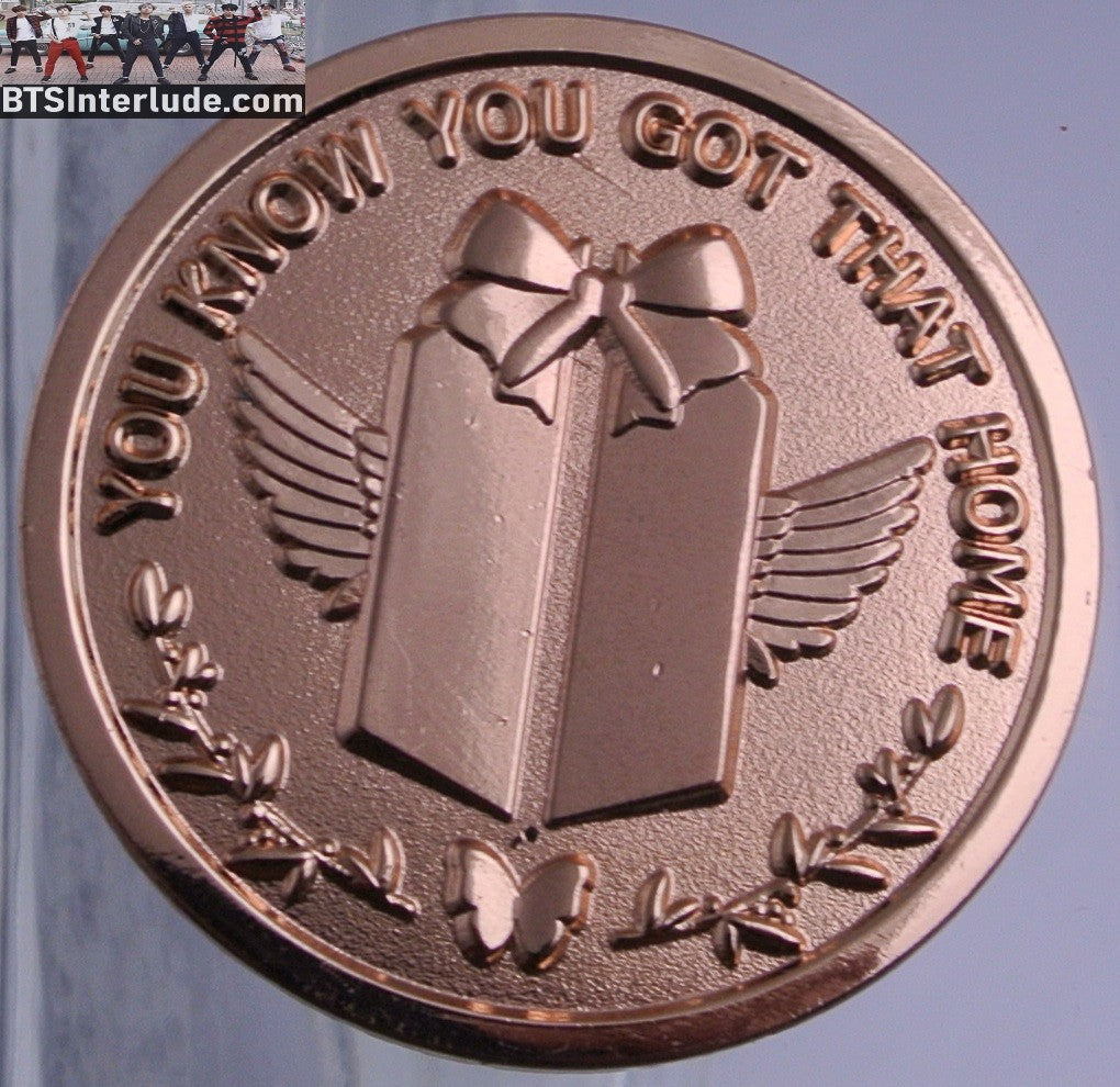 BTS PIN ENAMEL ROSE GOLD COPPER GROUP HOME THEME YOU KNOW YOU GOT THAT QUAPHADOODLE PINS JUNGKOOK V JIMIN RM J-HOPE SUGA JIN BADGE BUTTON