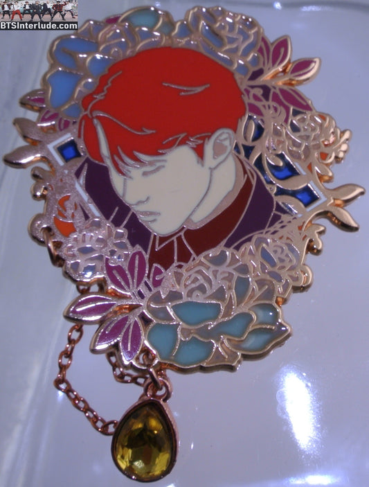 BTS PIN ENAMEL ROSE GOLD COPPER J-HOPE JUNG HOSEOK 정호석 RED HAIR MAMA AMBER DROP NICUBIII PINS BADGE BUTTON