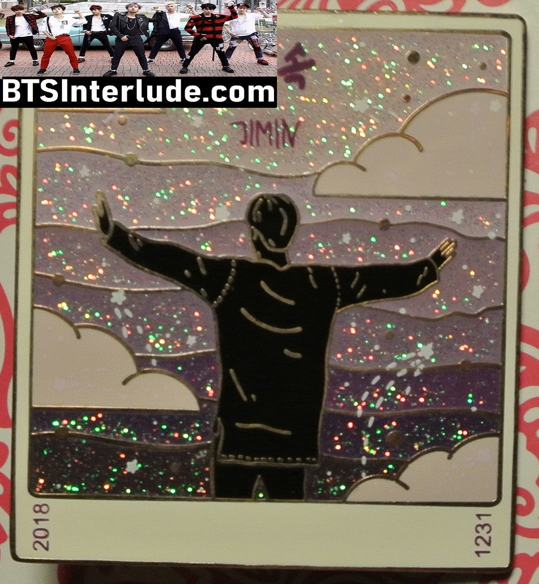 BTS PIN ENAMEL ROSE GOLD COPPER PARK JIMIN 박지민 PROMISE PURPLE SKY POLAROID LW PINS BADGE BUTTON