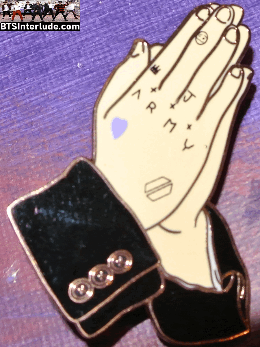 BTS PIN ENAMEL ROSE GOLD COPPER JEON JUNGKOOK 전정국 HANDS IO PINS BADGE BUTTON