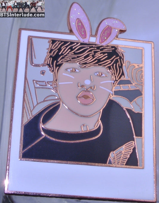 BTS PIN ENAMEL ROSE GOLD COPPER JEON JUNGKOOK 전정국 POLAROID BUNNY FILTER JINNIECHI SHOP BADGE BUTTON