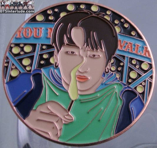 BTS PIN ENAMEL ROSE GOLD COPPER JEON JUNGKOOK 전정국 SPRING DAY ROUND KCONCEPT PINS BADGE BUTTON