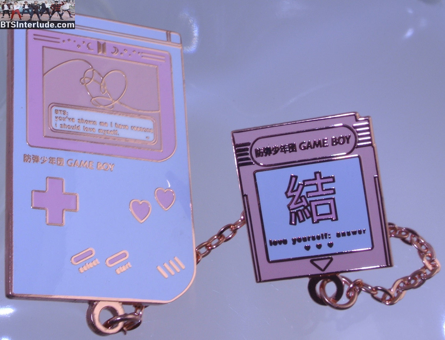 BTS PIN ENAMEL ROSE GOLD COPPER GAMEBOY LOVE YOURSELF ANSWER JHIHIRO PINS JUNGKOOK V JIMIN RM J-HOPE SUGA JIN BADGE BUTTON