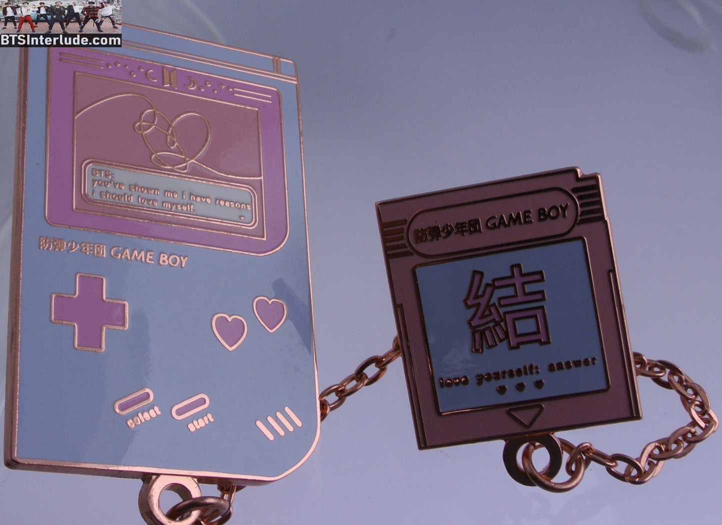 BTS PIN ENAMEL ROSE GOLD COPPER GAMEBOY LOVE YOURSELF ANSWER JHIHIRO PINS JUNGKOOK V JIMIN RM J-HOPE SUGA JIN BADGE BUTTON