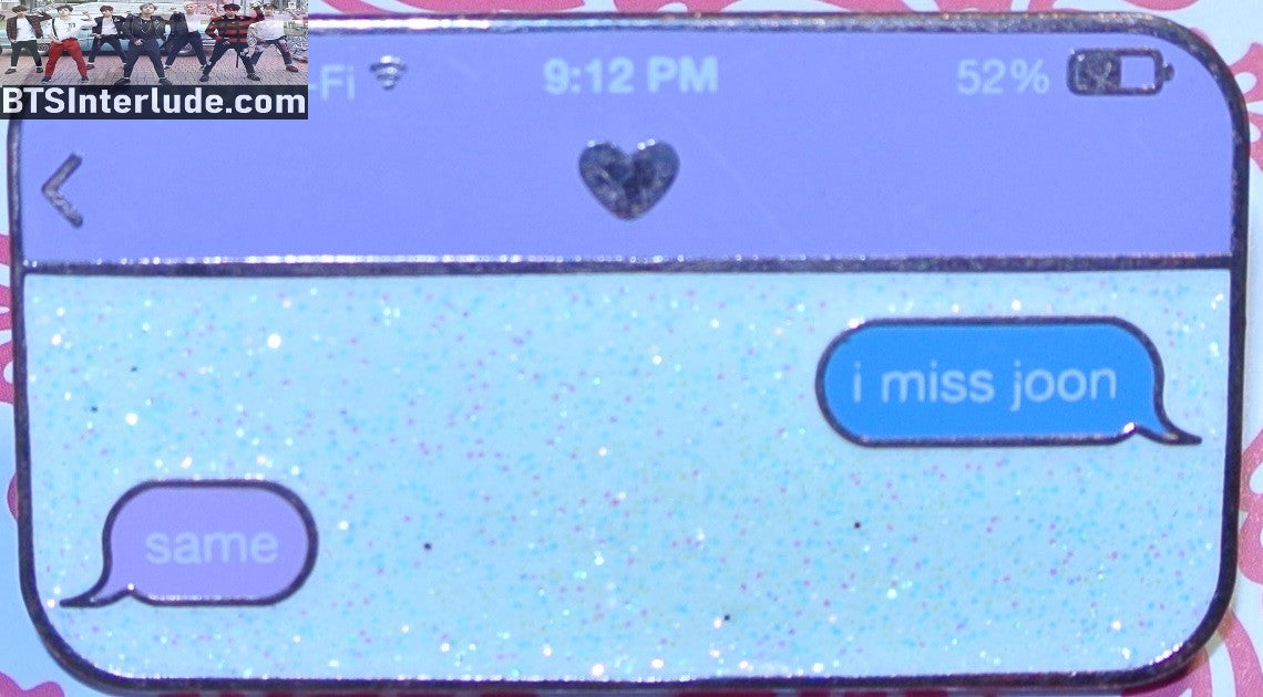 BTS PIN ENAMEL ROSE GOLD COPPER RM KIM NAMJOON 김남준 MESSAGE I MISS JOON BANG PINS BADGE BUTTON
