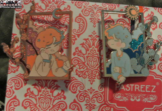 BTS PIN ENAMEL ROSE GOLD SILVER SUB-UNIT V KIM TAEHYUNG PARK JIMIN CHIBIS RED THREAD BADGE BUTTON