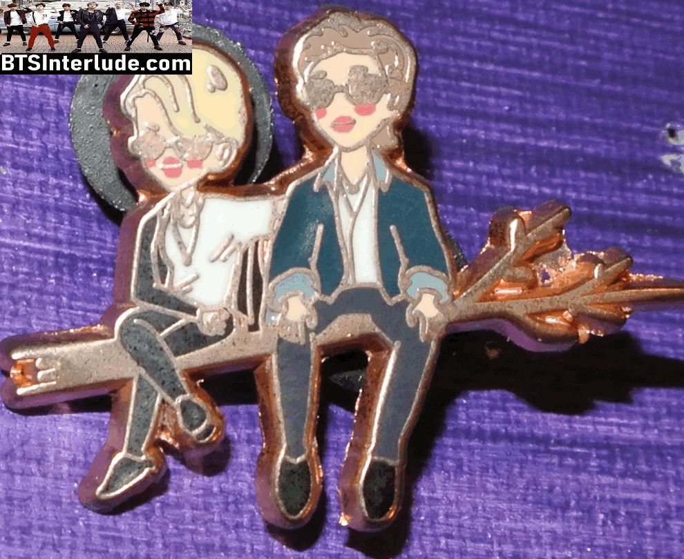 BTS PIN ENAMEL ROSE GOLD COPPER SUB-UNIT PARK JIMIN RM KIM NAMJOON CHIBIS BRANCH VEAUTIFUL PINS BADGE BUTTON