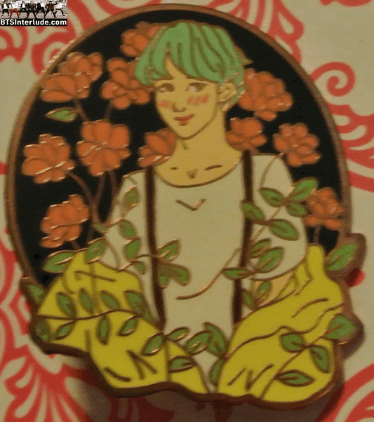 BTS PIN ENAMEL ROSE GOLD COPPER SUGA MIN YOONGI 민윤기 RUN ERA MINT HAIR LIGHTERS FLAME PINS BADGE BUTTON