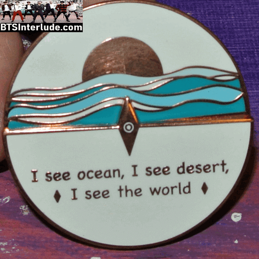 BTS PIN ENAMEL ROSE GOLD COPPER SUGA MIN YOONGI 민윤기 SEA SPINNER LYRICS HART PINS BADGE BUTTON