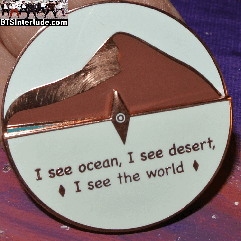 BTS PIN ENAMEL ROSE GOLD COPPER SUGA MIN YOONGI 민윤기 SEA SPINNER LYRICS HART PINS BADGE BUTTON