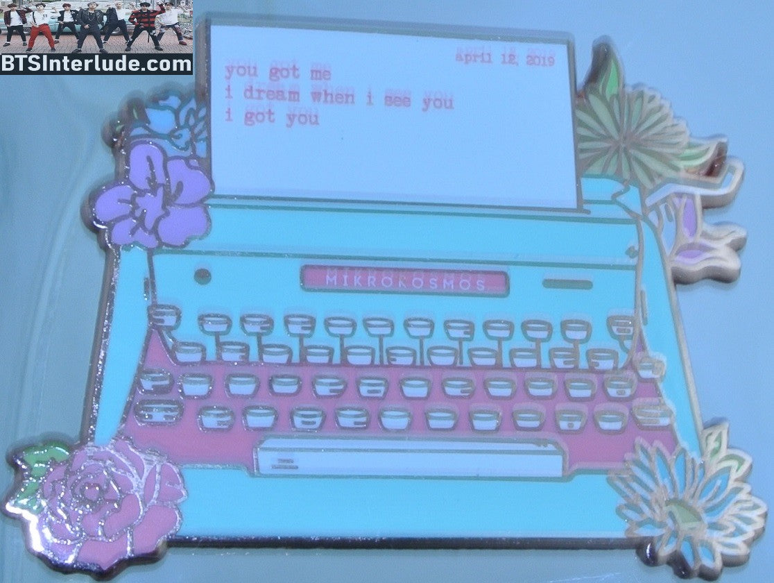 BTS PIN ENAMEL ROSE GOLD COPPER GROUP GREEN TYPEWRITER MIKROKOSMOS LYRICS QUAPHADOODLE PINS JUNGKOOK V JIMIN RM J-HOPE SUGA JIN BADGE BUTTON