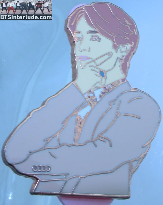 BTS PIN ENAMEL ROSE GOLD COPPER V KIM TAEHYUNG 김태형 2018 MAMAS MNET PINK SUIT OH PEACHY TAE PINS BADGE BUTTON
