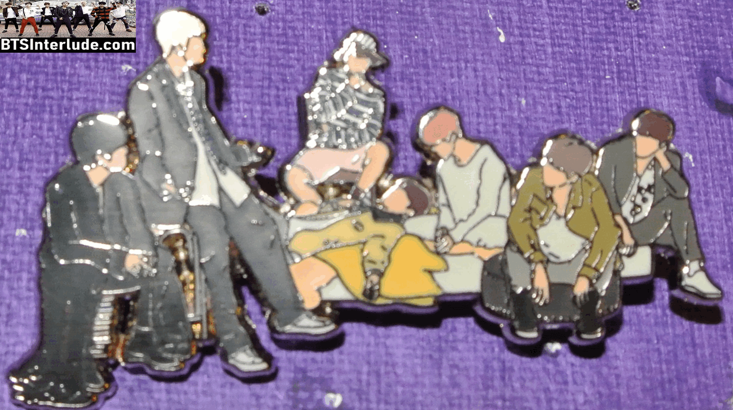 BTS PIN ENAMEL SILVER GROUP RUN BTS EPISODE JK YELLOW EUPHORIA JACKET 방탄소년단 JUNGKOOK V JIMIN RM J-HOPE SUGA JIN BADGE BUTTON