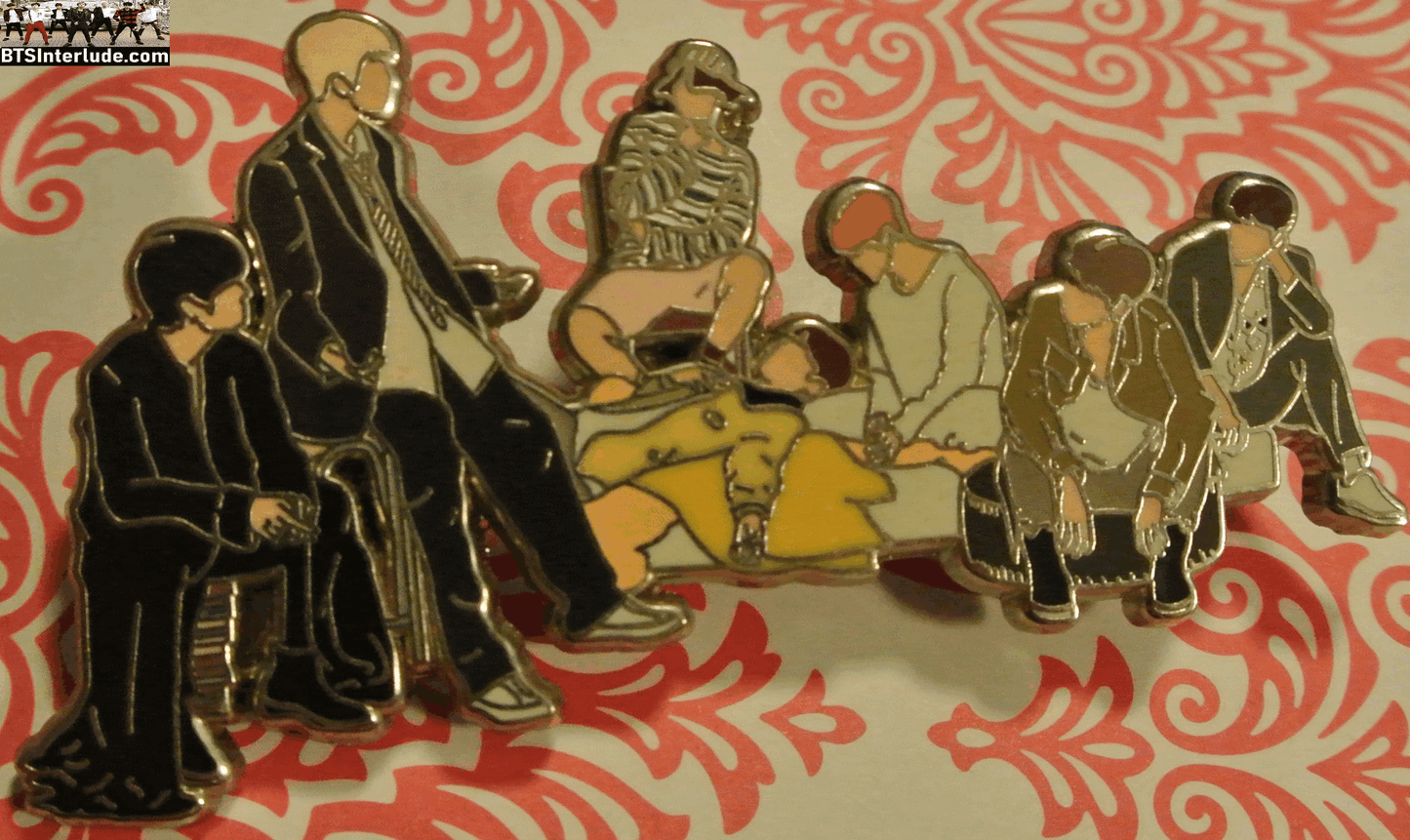 BTS PIN ENAMEL SILVER GROUP RUN BTS EPISODE JK YELLOW EUPHORIA JACKET 방탄소년단 JUNGKOOK V JIMIN RM J-HOPE SUGA JIN BADGE BUTTON