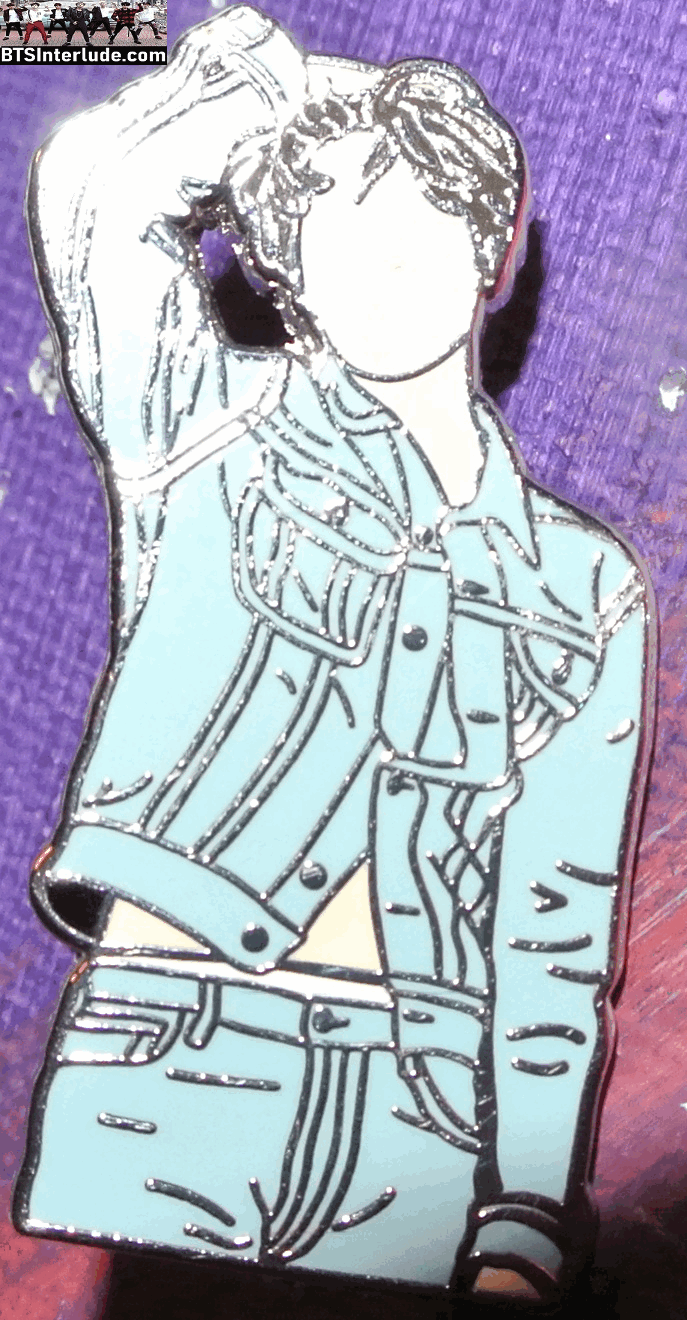 BTS PIN ENAMEL SILVER PARK JIMIN 박지민 LOVE YOURSELF TEAR DENIM MAKNAE PINS BADGE BUTTON