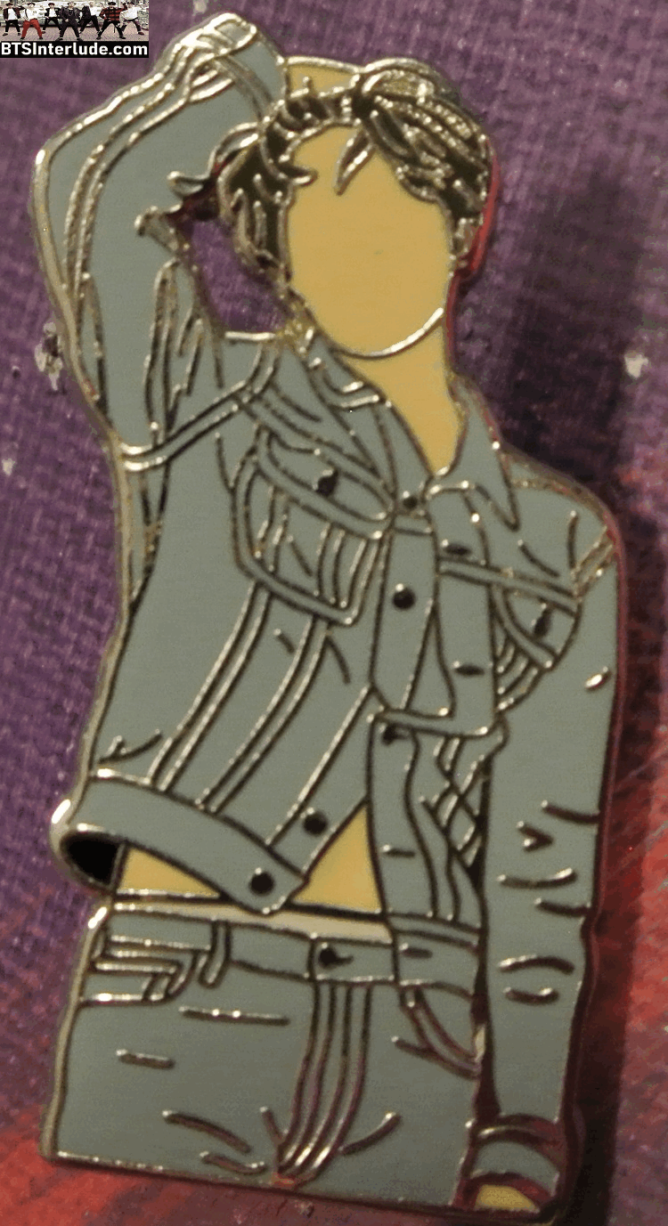 BTS PIN ENAMEL SILVER PARK JIMIN 박지민 LOVE YOURSELF TEAR DENIM MAKNAE PINS BADGE BUTTON
