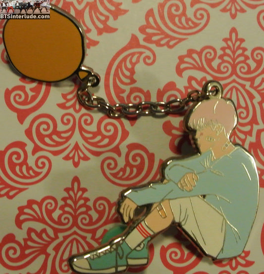 BTS PIN ENAMEL SILVER PARK JIMIN 박지민 SERENDIPITY THEME YELLOW BALLOON CHAIN AEGYOHANA PINS BADGE BUTTON