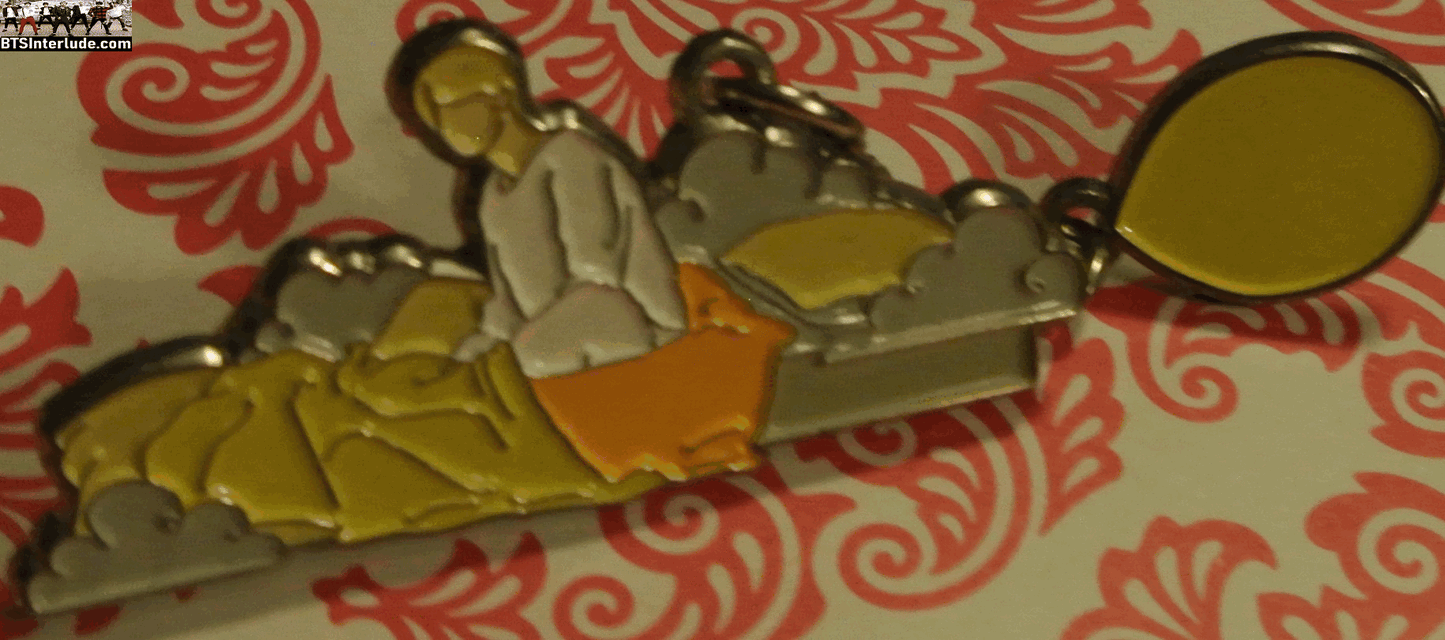 BTS PIN ENAMEL SILVER PARK JIMIN 박지민 SERENDIPITY THEME YELLOW BALLOON CHAIN BADGE BUTTON