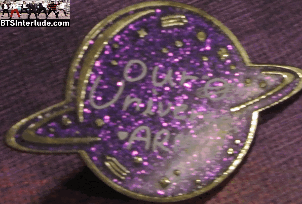 BTS PIN ENAMEL SILVER OUR UNIVERSE ARMY PURPLE GLITTER KYEOPINS KPS PINS 방탄소년단 JUNGKOOK V JIMIN RM J-HOPE SUGA JIN BADGE BUTTON