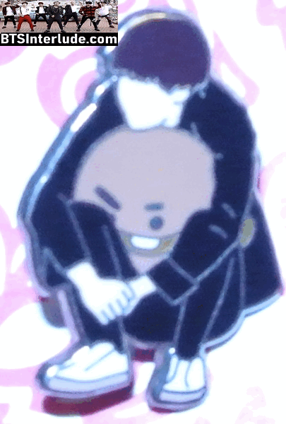 BTS PIN ENAMEL SILVER SUGA MIN YOONGI 민윤기 CLUTCHING BT21 SHOOKY BLACK SUIT BADGE BUTTON