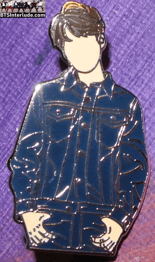 BTS PIN ENAMEL SILVER SUGA MIN YOONGI 민윤기 LOVE YOURSELF TEAR DENIM MAKNAE PINS BADGE BUTTON