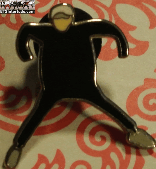 BTS PIN ENAMEL SILVER SUGA MIN YOONGI 민윤기 SMALL BLACK SWEATS BADGE BUTTON