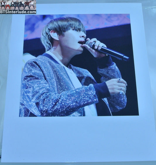 BTS POLAROID FANSITE V KIM TAEHYUNG 김태형 SILVER JACKET SINGING PROFILE REVORN FANSITE
