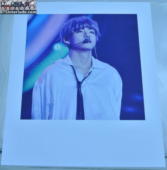 BTS POLAROID FANSITE V KIM TAEHYUNG 김태형 DNA WHITE SHIRT BLACK TIE REVORN FANSITE