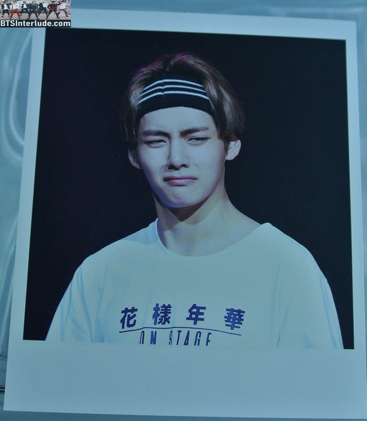 BTS POLAROID FANSITE V KIM TAEHYUNG 김태형 CRYING FACE EPILOGUE SHIRT HEADBAND TAE TAE LAND FANSITE VANILLA SKY